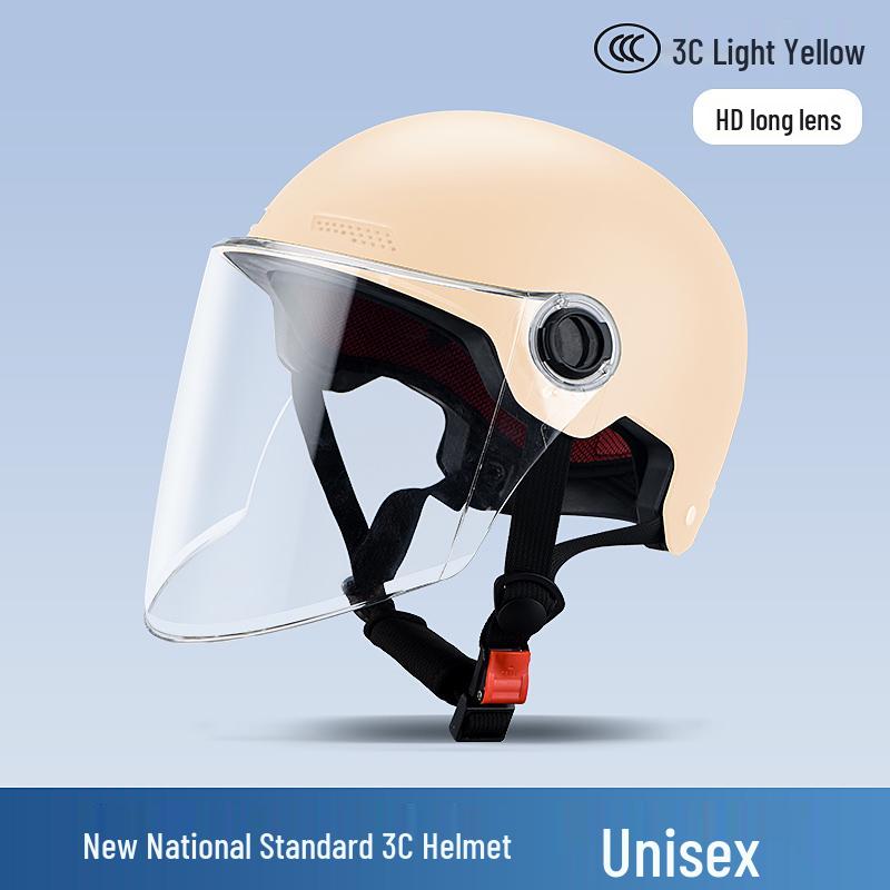 Certified 3C Electric Motorcycle Helmet: Retro, Breathable, All-Season, Lightweight for Men and Women