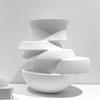 Abstrakte Geometrische Schwarz Weiß Kaskadierende Vase Harzvasen Kunstwerk Dekorationen Blumenarrangements Zubehör Heimdeko