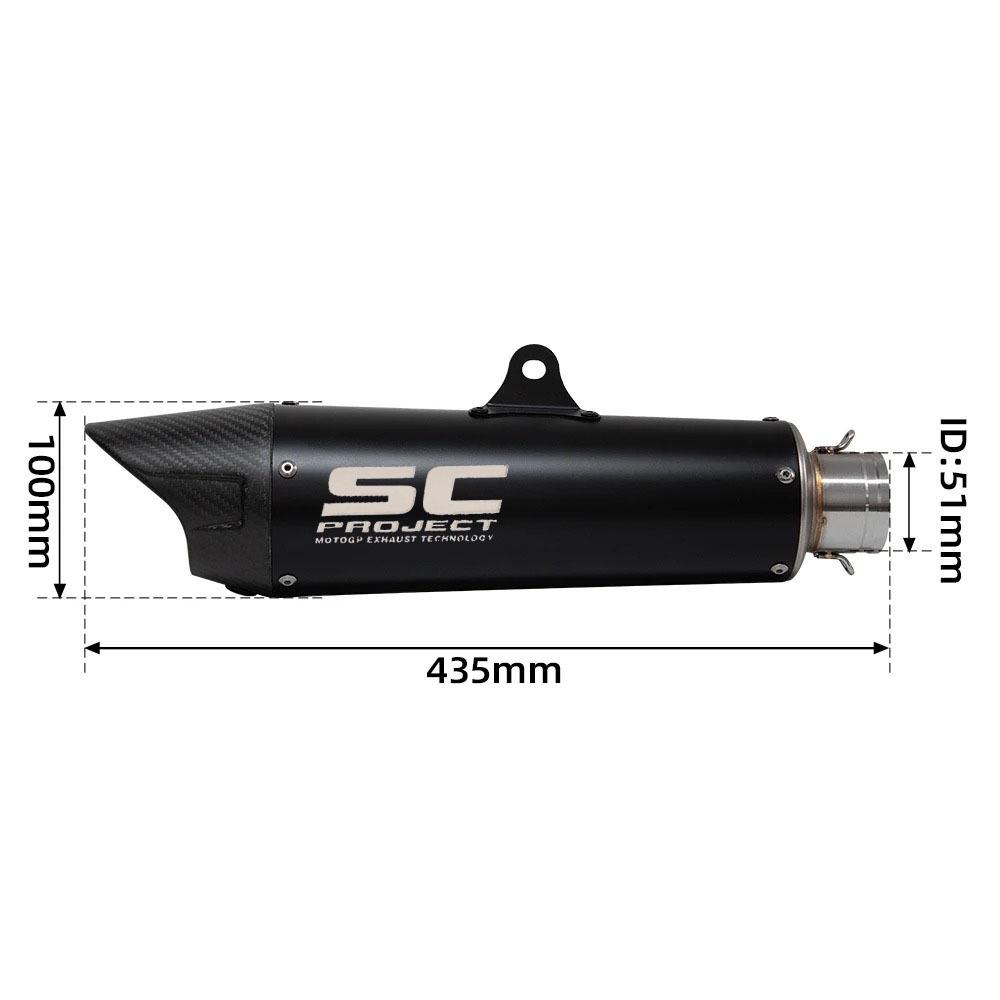 Stainless Steel Carbon Fiber Motorcycle Exhaust Muffler for Street Bikes and Cruisers