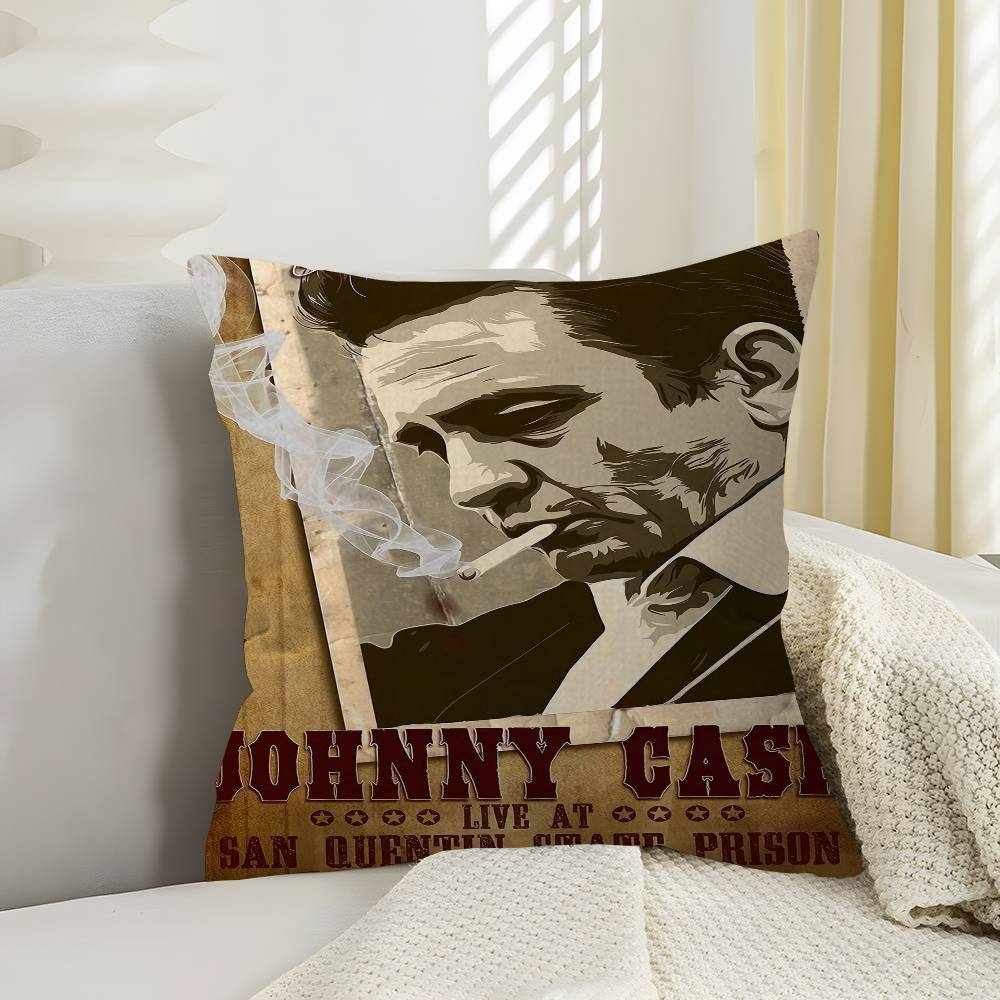 Famous Johnny Cash American Singer Personalized Pillow Cover Kids Bedroom Wild Party Decor Pillowcase kid Birthday shower Gift