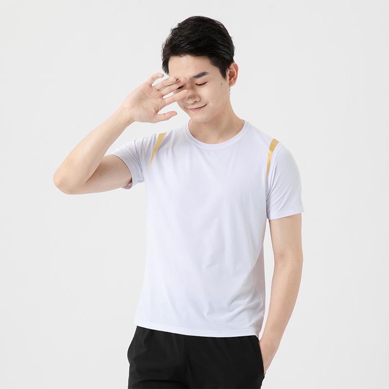 Unisex Summer Ice Silk Round Neck T-shirt - Cool, Comfortable, Loose Fit, Plus Size Available