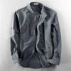 Spring Men's Casual Linen Shirt Retro Chinese Style Thin Stand-up Collar Slim Cotton And Linen Shirt
