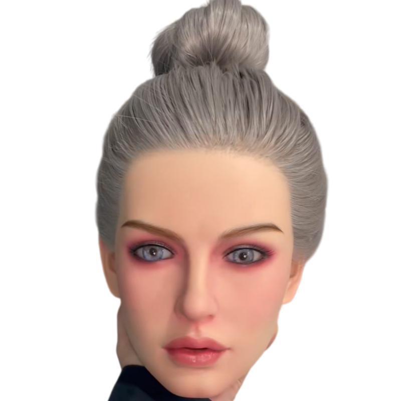 Men's Sex Doll Head Silicone With Tongue Soft Skin Feel Oral Sex With Mouth Masturbation Cup Erotic Adult Sex Toy