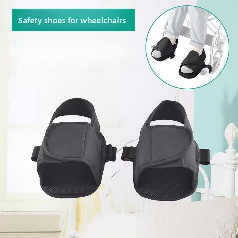

Elderly Wheelchair Shoe Holder Wheelchair Shoe Holder Easy To Use Protective Foot Oxford Cloth Safety Restraint for Elderly чорний