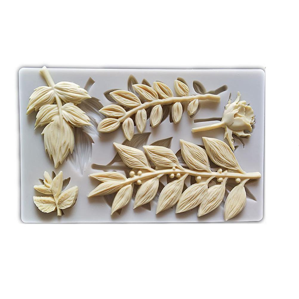 Leaf Shape Silicone Mold Fondant Cake Decorating Tools Home Baking Tool