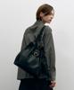 Jillstuart Acc [Brett] Brett Black Leather Buckle Detail Shoulder Bag L (Covers 14-Inch Laptop)