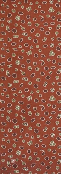 

Крашение полотенца для рук Анбо Аутентичный крашеный хлопок Токуока Сделано в Японии 35 см x 100 см Красные желуди 100%