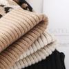 Leopard-print Knitted Wool Cap for W/Pompon Women Beanie Outdoor Casual Winter H