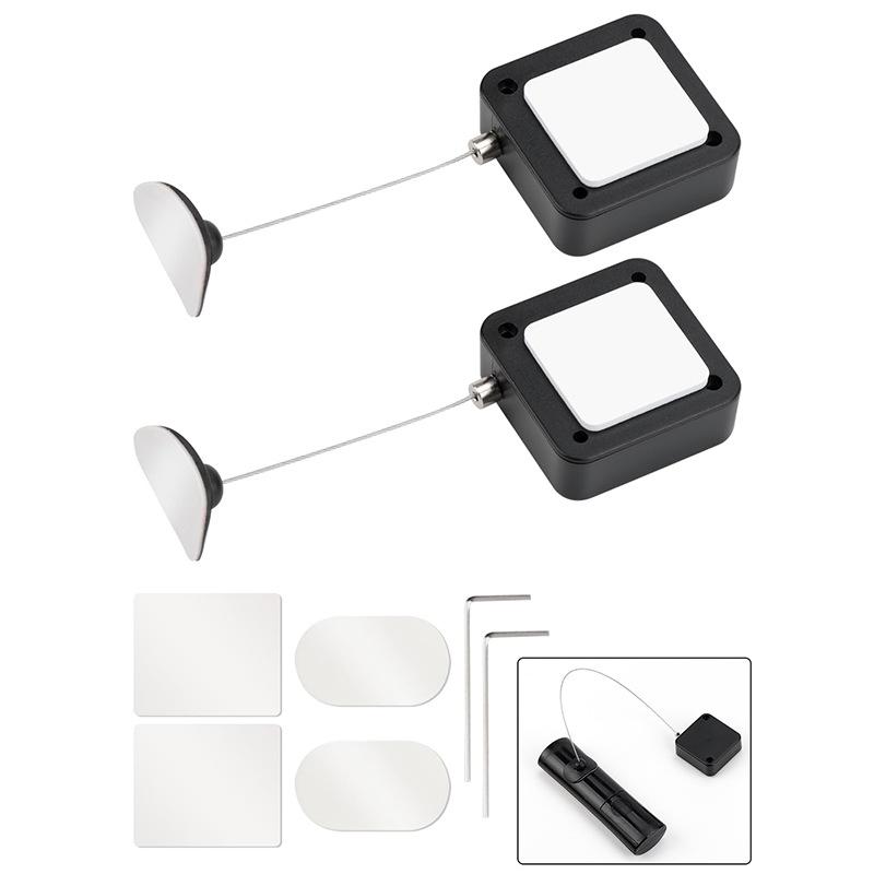 

Anti-Theft Automatic Retractable Pull Box with Steel Wire Rope and Remote Control White - 2m Arc Terminal, 2 pcs