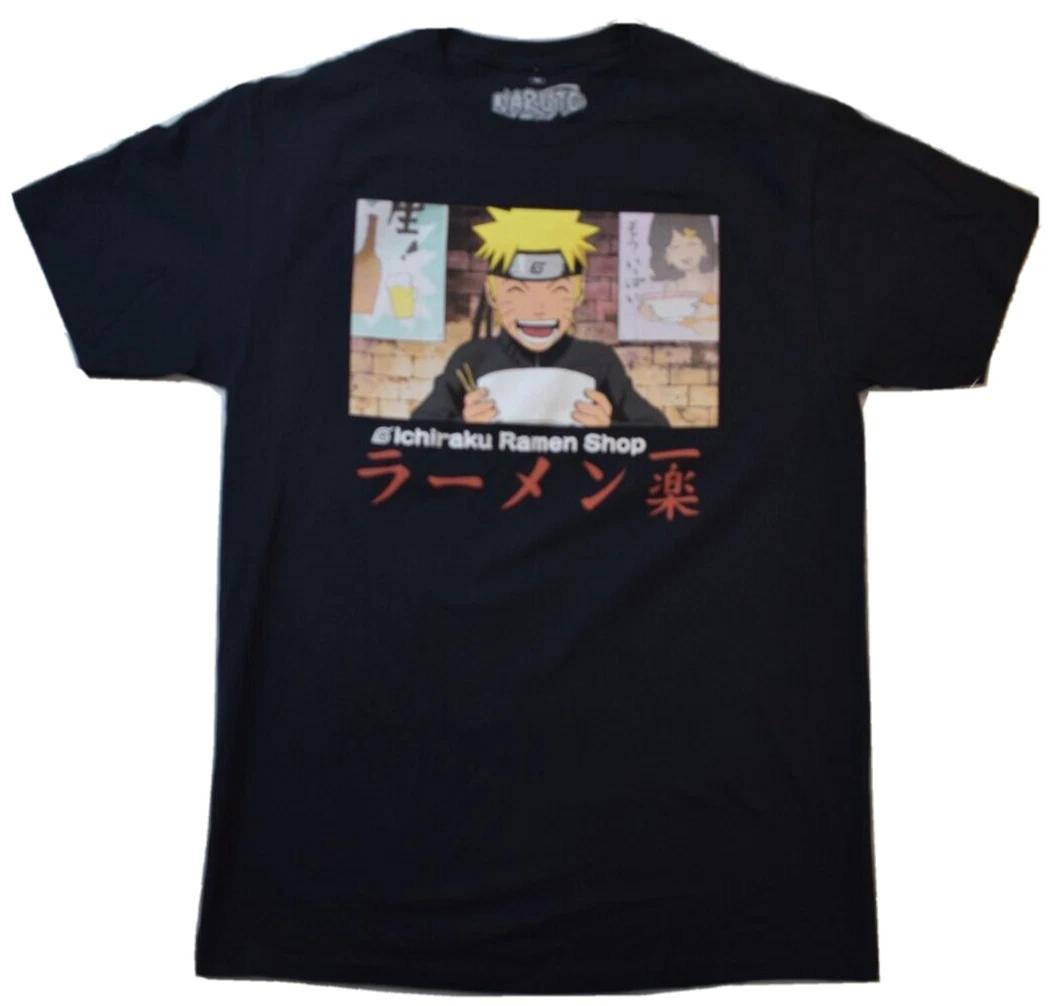 

Naruto Shippuden Mens Ichiraku Ramen Shop Black Shirt New Medium 4XL