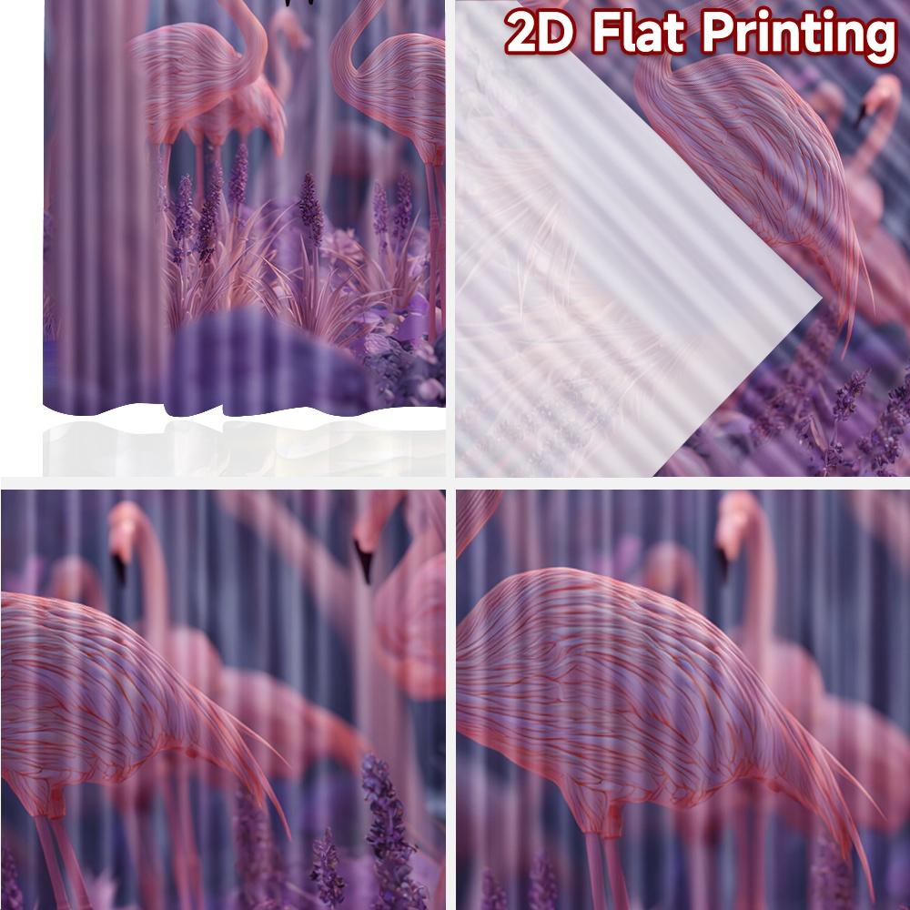 2pcs, 2D FLAT PRINTING Curtains (Without Rod) Pink Paradise Christmas Festival Creative Curtains Versatile Fabric Curtains