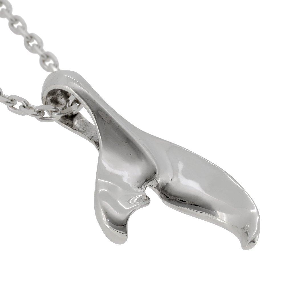 

Shinjuku Gin no Kura Hawaiian Jewelry Whale Tail Pendant Necklace Silver 925 Silver Accessories Necklace Sea Summer (50cm Chain)