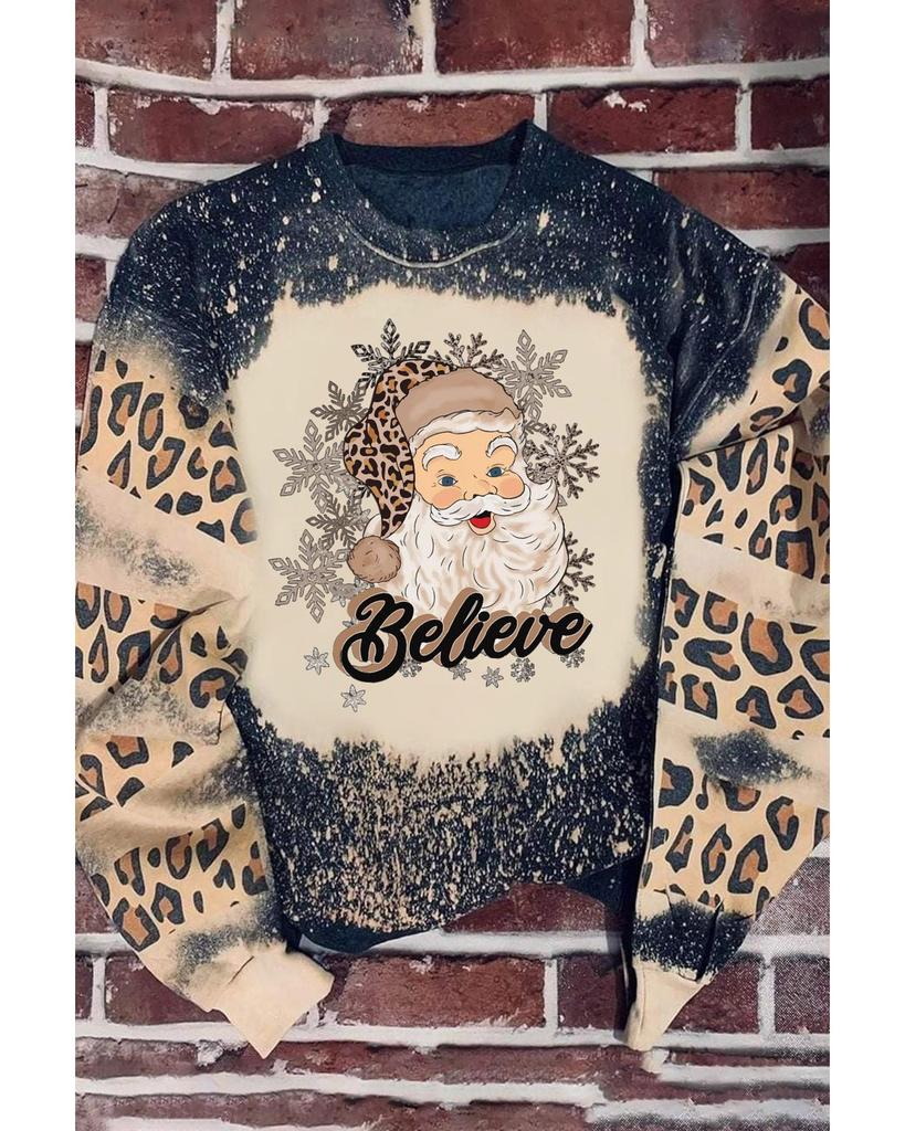 Azura Exchange Santa Clause Bleach Print Graphic Sweatshirt