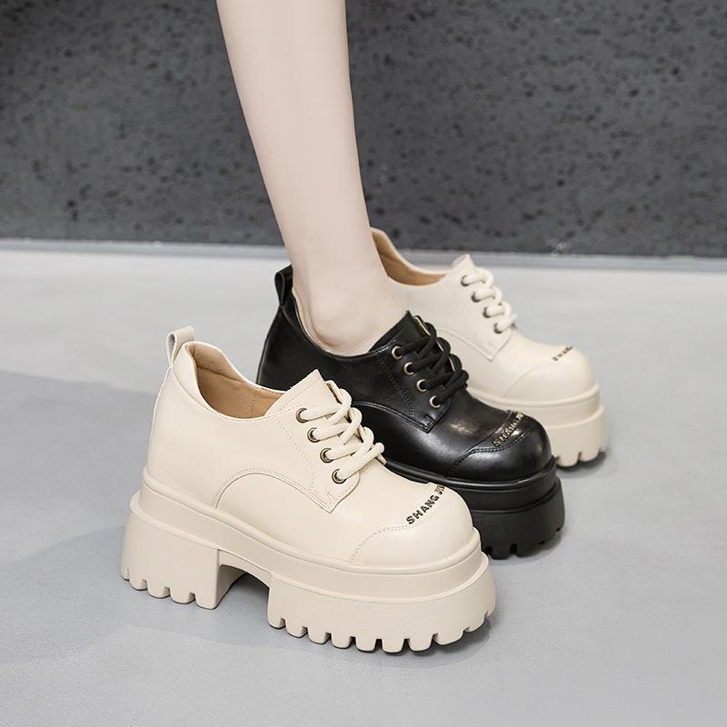 Fashion 9.5CM Patent Leather Chunky Heels Mary Jane Buckle Platform Wedge Autumn Pumps Ankle Boots Fashion Mary Jane Spring Shoes