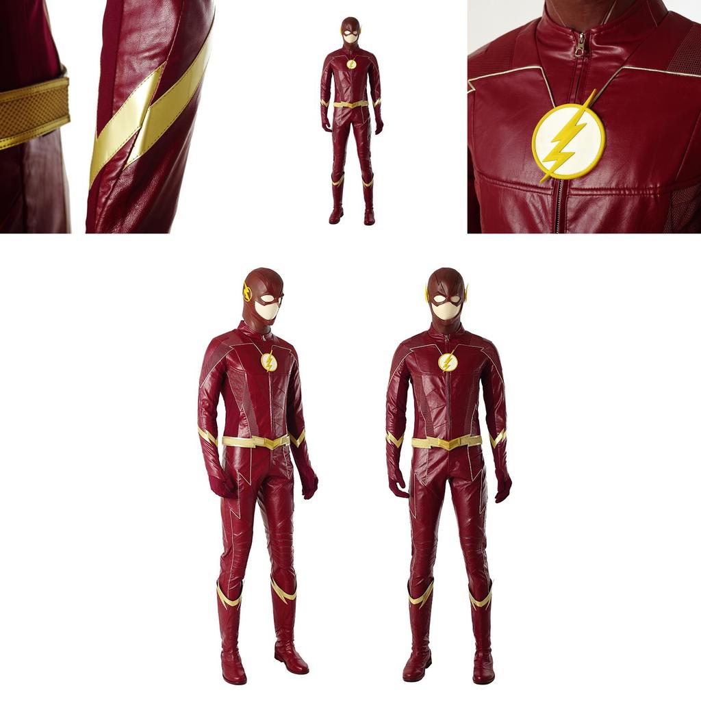 The Flash Season 4 Cosplay Barry Allen Costume Premium Quality Fancy Dress Men Halloween