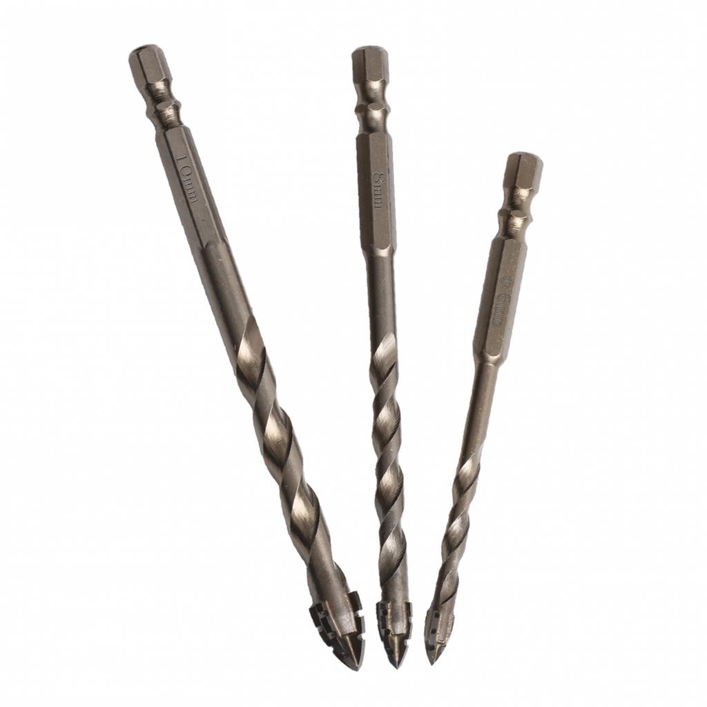 3pcs Precision Drill Bits Set Designed for Glass and Ceramic Tiles