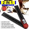 2 In 1 Angle Measurement Tool, Digital Protractor, Multifunctional 360 Degrees Inch Metric Scale Rulers,for Woodworking DIY Tool
