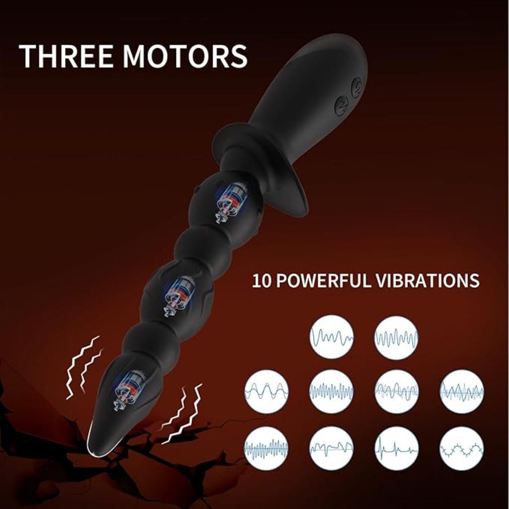 Beads Anal Dildo Vibrators for Men Women Silicone Butt Plug Vibrator Male Prostate Massager Couples Masturbator Buttplug Sex Toy