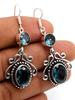Blue Topaz Gemstone Ethnic Handmade Drop Dengle Earring Jewelry ER 154