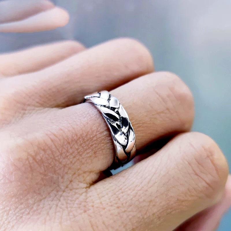 925 Silver Rings for Women Men Couple Minimalist Handmade Simple Twist Ring Party Jewelry Gift Prevent Allergy