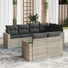 VidaXL Garden Lounge Set with Cushions 7 Pcs, Sofas with Adjustable Feet, Outdoor Furniture Set Patio Terrace, 3219202