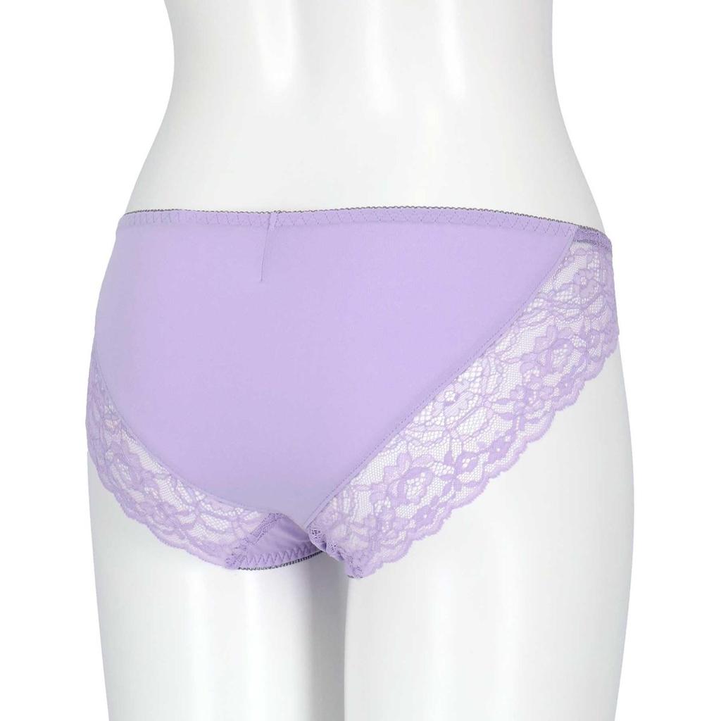 AMPHI Women Short Briefs Seamless Hem Lace POG114 Purple Size M