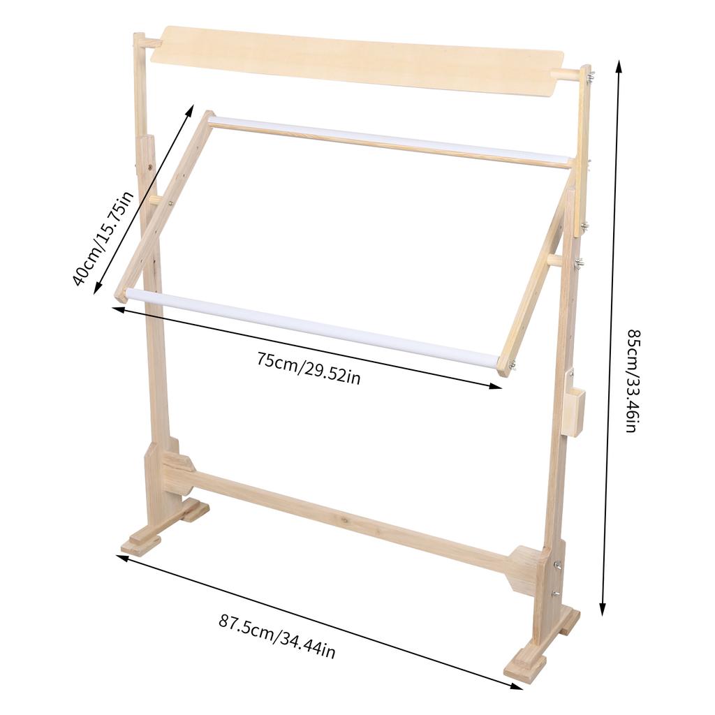 Large Adjustable Floor Embroidery Stand, Professional Craft Embroidery Hoop Holder, Freestanding Sewing Frame for Tapestry