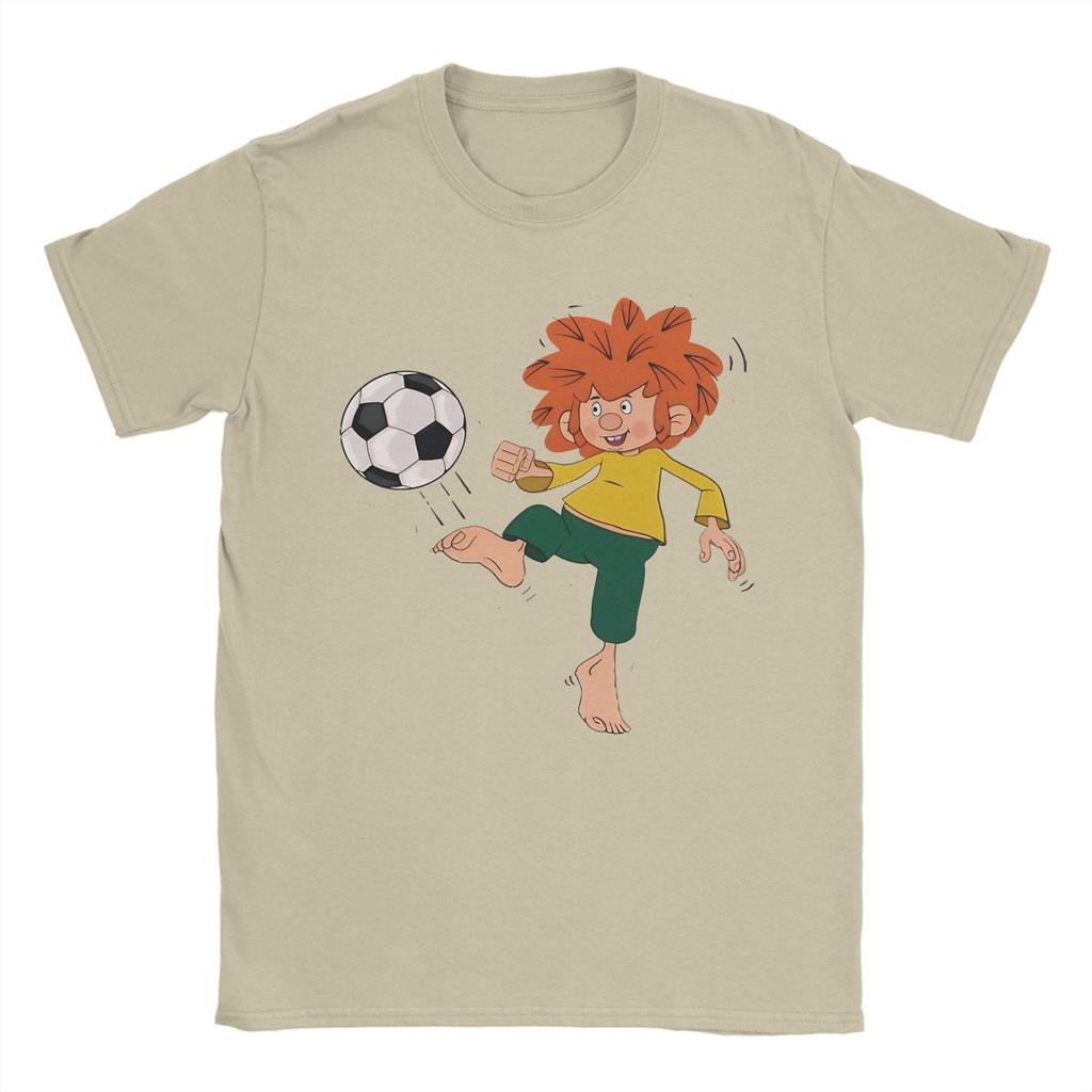 Camiseta Unisex Pumuckl Jugando al Fútbol en el Campo Y2k Camisetas Divertidas Verano Cuello Redondo Camiseta Novedosa Estampada Tops Tallas Grandes