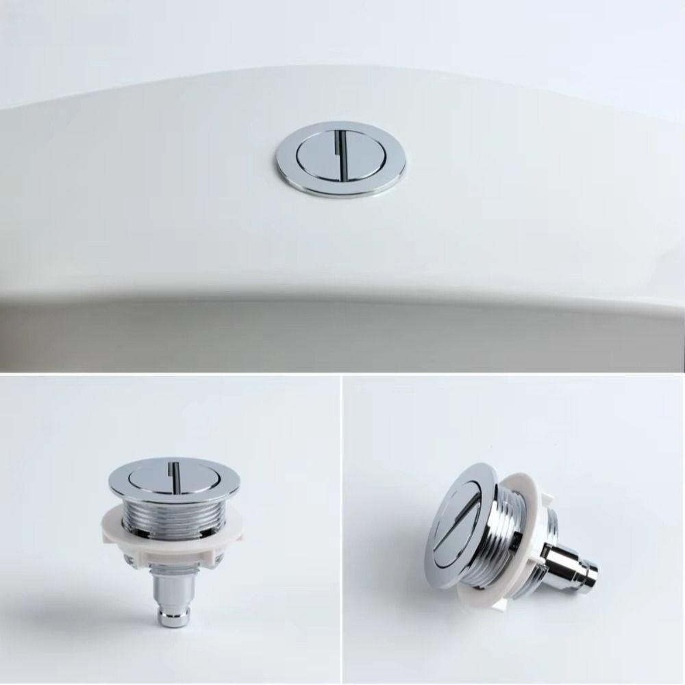 Water-Saving Toilet  Push Button Chrome Plating Flush Valve Button Toilet Flush Valve  Toilet Tank