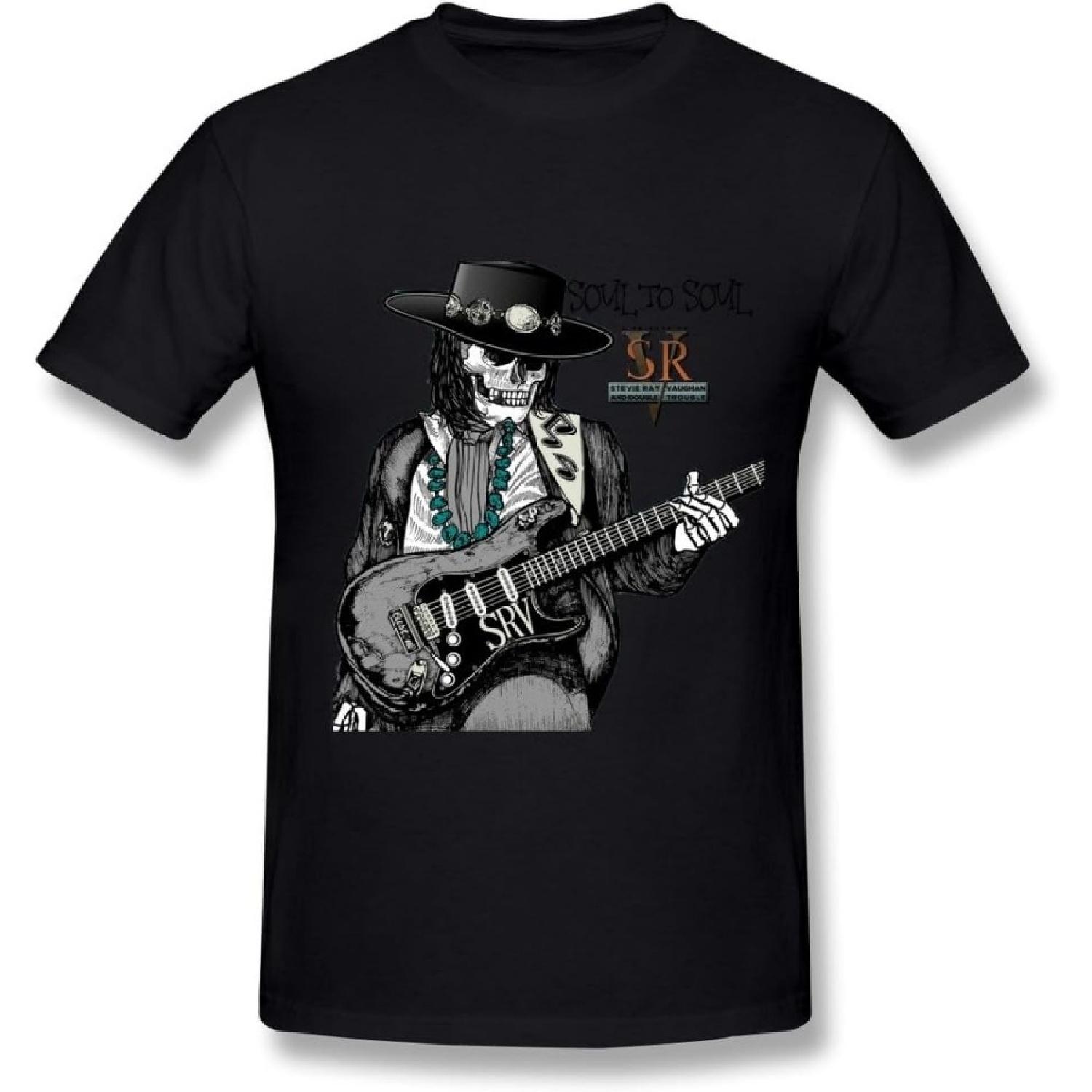 YZ Soul To Soul Singer Stevie Ray Vaughan T Shirt For Men White XXXXXL разноцветный