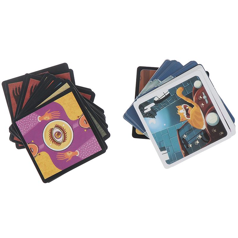24 cartas de juego de mesa con diseño de gato hombre lobo, versión en inglés, cartas de juego divertidas para toda la familia