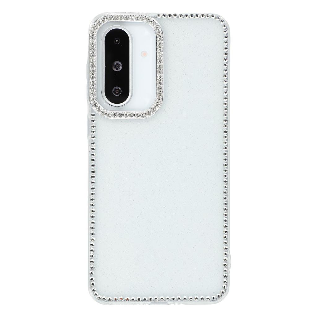 For Samsung Galaxy A26 5G Case Rhinestone Edge Glitter Back TPU+PC IMD Phone Cover