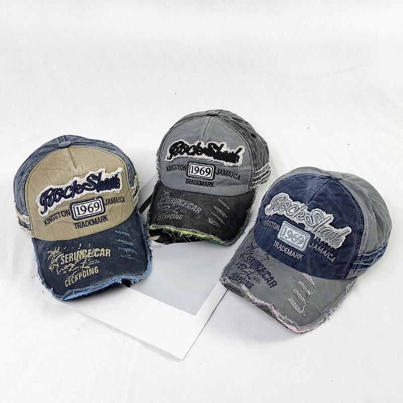 New Baseball Cap for Men and Women Embroidered Versatile Letters Used for Old Washing Hat Outdoor Casual Sun Visor Baseball Cap