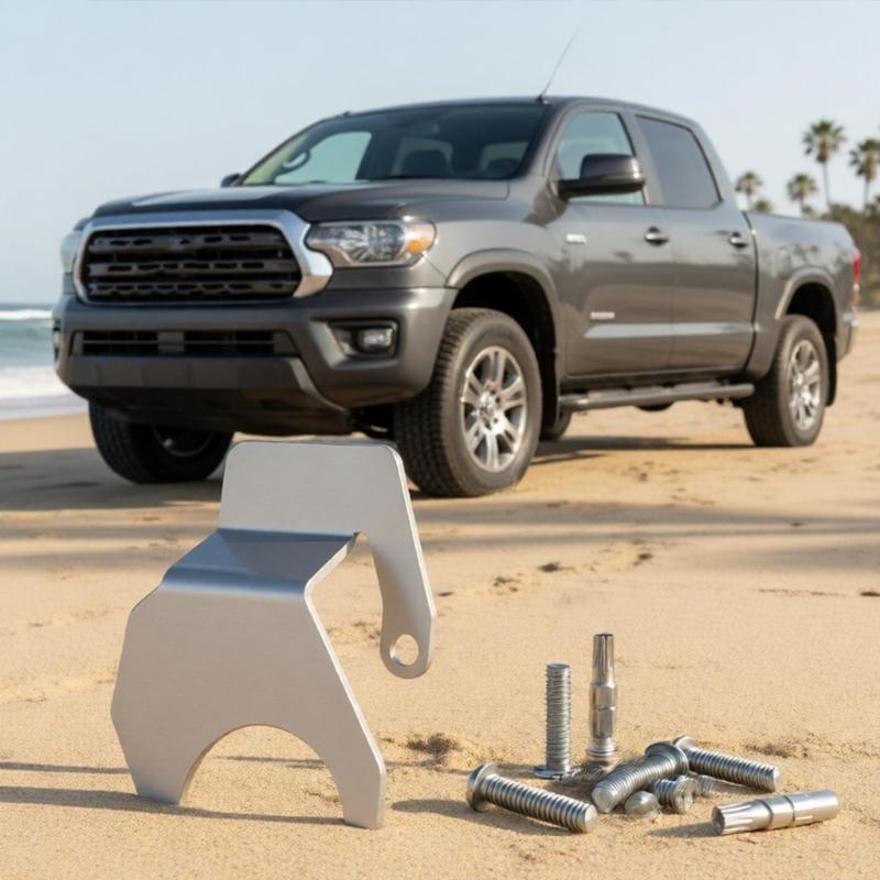 Rear Door Lock Area Cover for 2022-Up Rear Door Application, Stainless Steel Trim Guard Built for Daily Truck Access Dust and Moisture Control