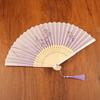 Vintage Silke Sammenleggbar Vifte Kinesisk Japansk Kunsthåndverk Gave Hjemmedekorasjoner Danse Håndvifte Bambus Vifter Po Rekvisitter