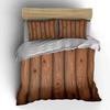 Set Copripiumino con Fantasia Effetto Legno  (1*Copripiumino 2*Federe, senza piumino)