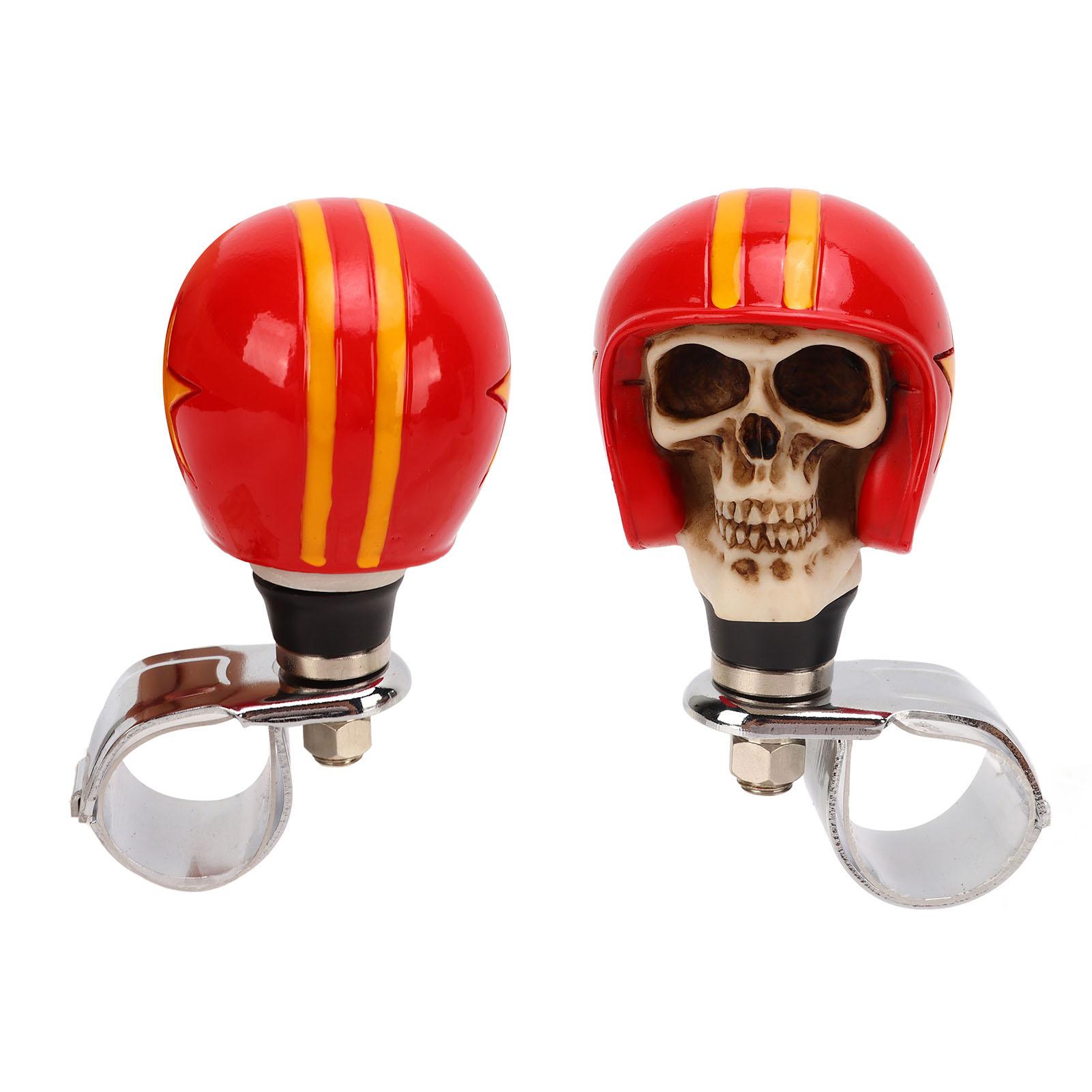

Skull Steering Wheel Suicide Knob Car Power Handle Spinner for Trucks Tractors Boats Red красный