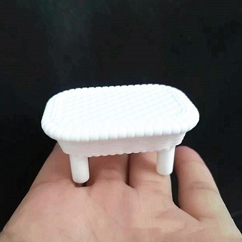 Small White Table Over The Family Sofa Chair Simulation Rattan Chair Living Room Furniture Furniture Doll Recliner Accessories 2