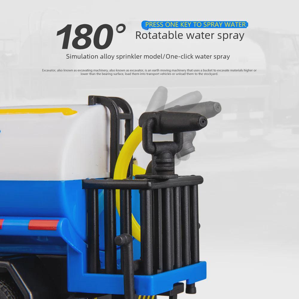 Large Toy Sprinkler Truck: Inertia-Powered Water Spray Engineering Vehicle for Kids