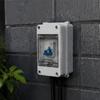 Wall Mount Electrical Distribution Box Outdoor ABS Housing with Clear Hinged Cover & Internal DIN Rail Layout