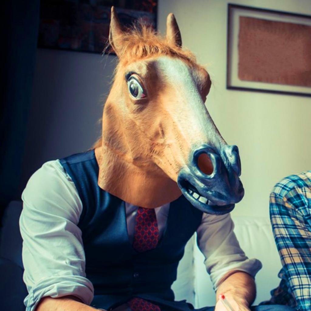 Lustiges Pferd Halloween Tier Tier Realistisch Gummi Verkleidung Cosplay Artikel [Joyasslly] Kopfbedeckung, Cosplay, Maske, Kopfbedeckung, Maske, Verkleidung, Monster,