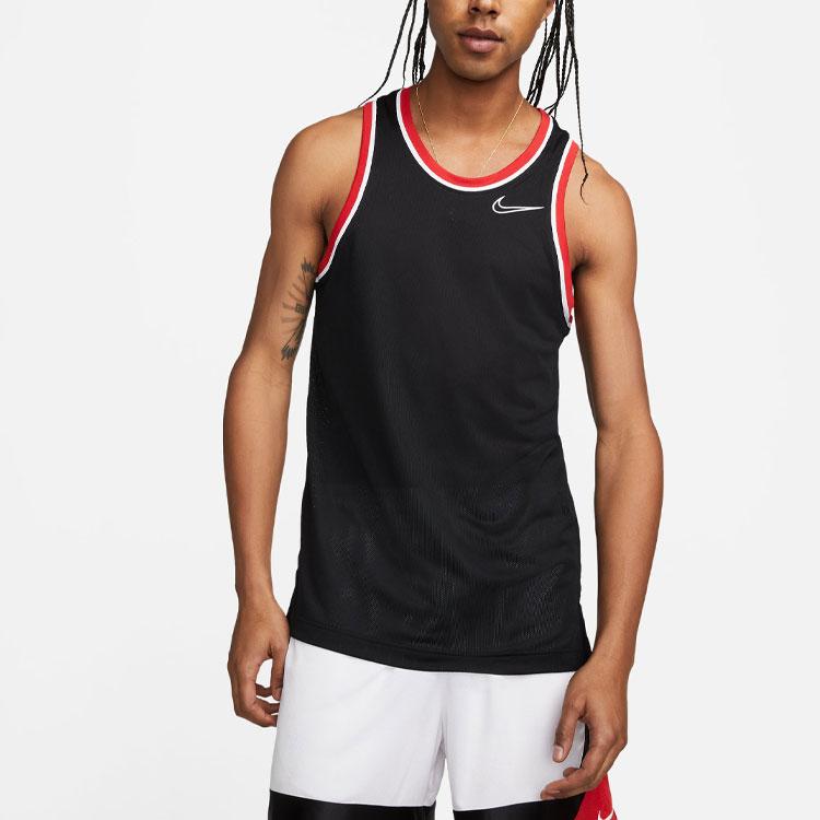 Nike Dri-Fit Classic Logo Print Moisture-Wicking Basketball Tank Top Men Tops Black DB2081-011