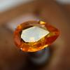 4.95 Ct ORANGE Sapphire NATURAL Pear Brilliant Cut CERTIFIED Loose Gemstone