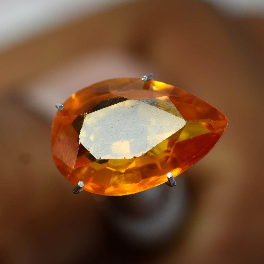 4.95 Ct ORANGE Sapphire NATURAL Pear Brilliant Cut CERTIFIED Loose Gemstone