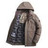 Men’s Large Winter Coat: Heat-Collecting Cotton Jacket with Plus Velvet for Dad, Middle-Aged and Elderly, Thickened for Autumn and Winter.