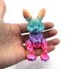 Påskhare Äggprydnad med Rörlig Ledad Kanin Inuti 3D-printad Kanin Blomma Äggfigur Påskhelg Festdekoration
