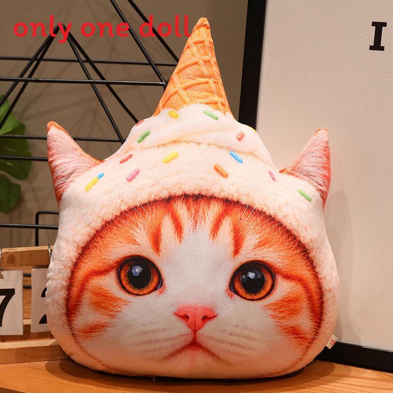 Cat Fan Cute 3d Plush Cat Pillow Soft Sofa Cushion Gift For Girls
