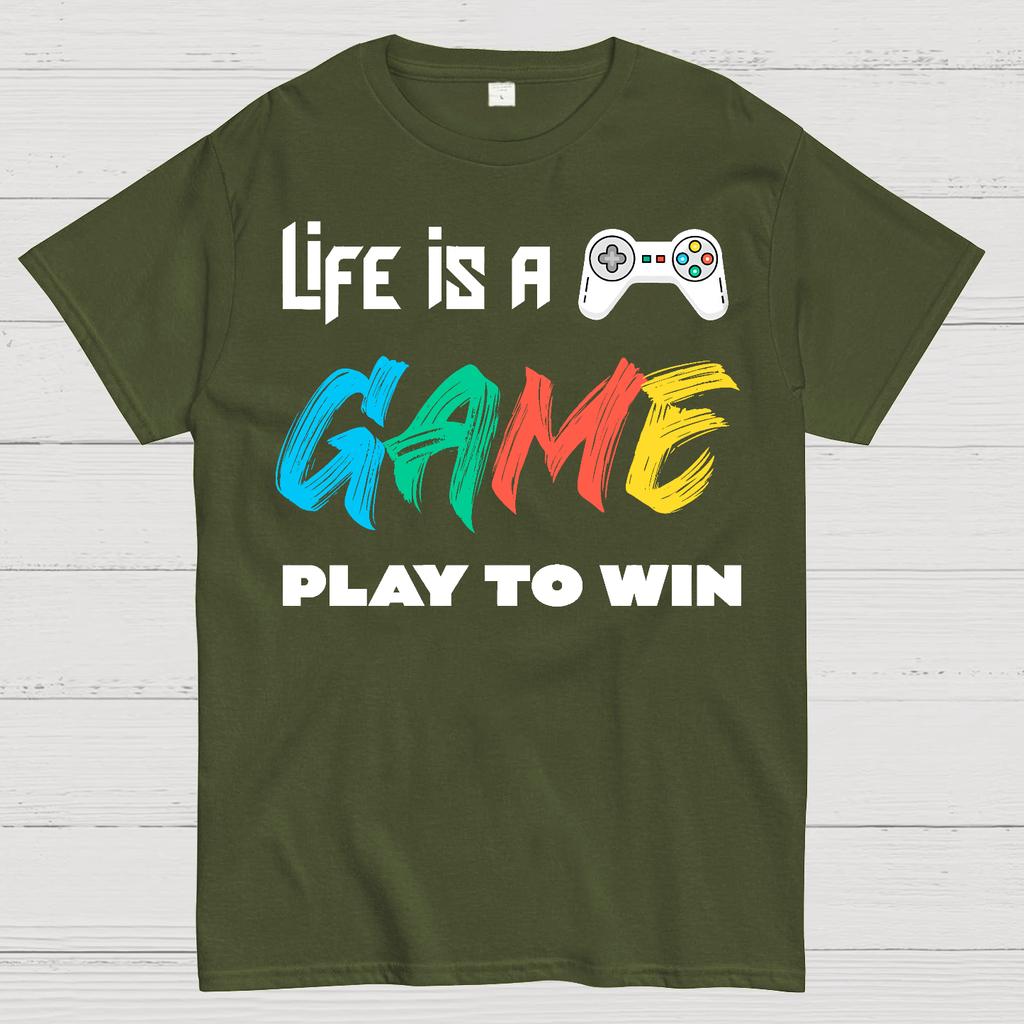 Life Is a Game Play To Win Cotton Summer Casual Cool Loose T-Shirt