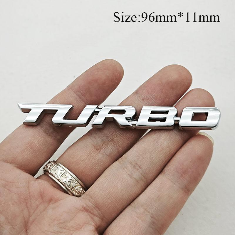 Car Sticker Turbocharged Logo Turbo 3D ABS Badge Car Modification Accessories Rear Marked Side Marking Decorative Car-Sticker