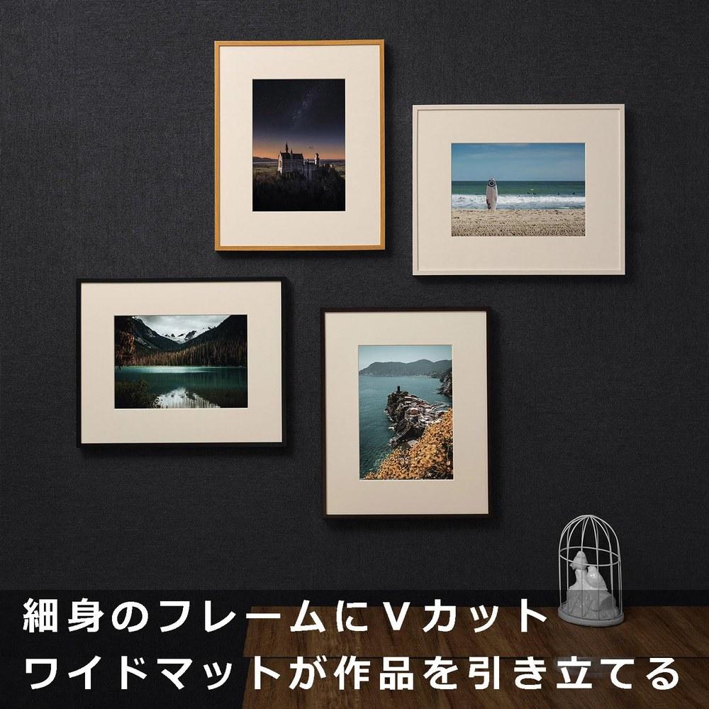 Hakuba ZERO Frame GA-01 A4 Size Brown Photo Frame Acrylic Panel Resin Lightweight Slim Rod Wide Mat FZGA01-A4BR 4977187496932